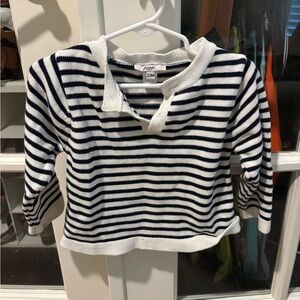 Jacadi navy and white striped pullover sweater